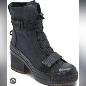 Converse Chuck Taylor All Star GR82 Extra High Black Platform Sneaker Boot 7.5